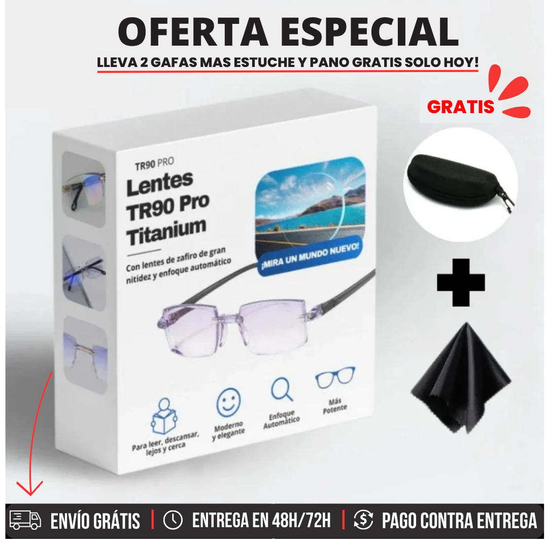 LENTES BIFOCALES TR90 - Mejor Visión y Protección contra Rayos UV400 - 50% Descuento